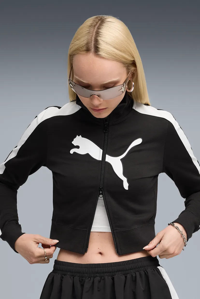 Жіноча чорна спортивна кофта FUTURE.PUMA.ARCHIVE T7 Slim Cropped Track Jacket Women 3