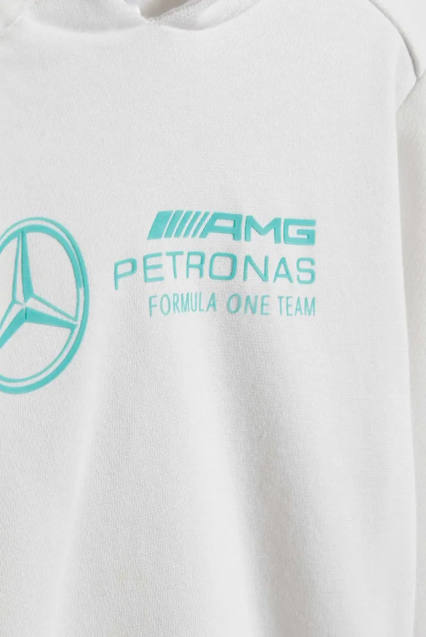Дитячий білий спортивний костюм (худі, штани) MERCEDES - AMG PETRONAS FORMULA ONE TEAM DNA BABY 3