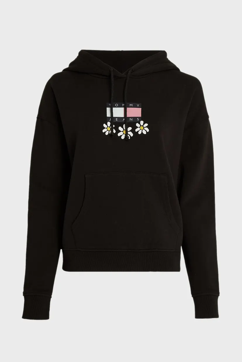Женское черное худи TJW BXY DAISY FLAG 5