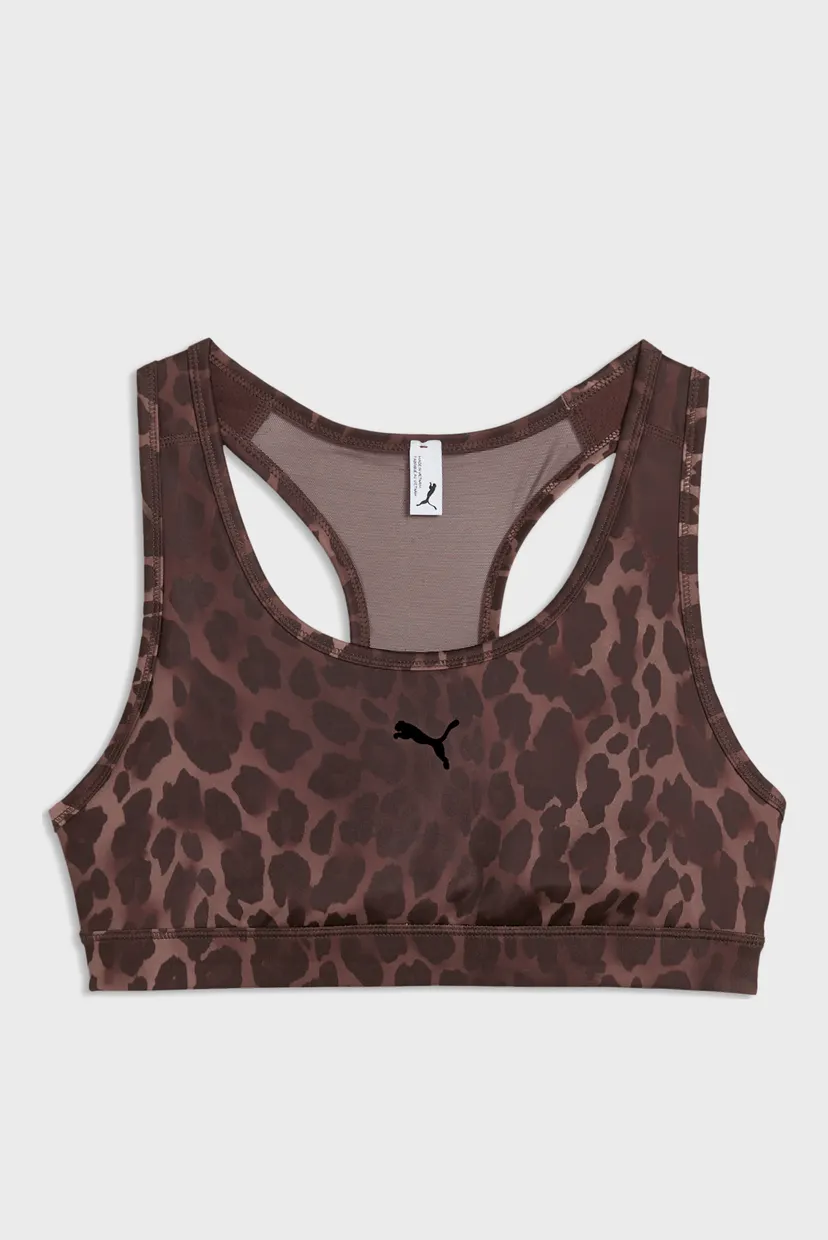 Жіночий коричневий топ з візерунком 4KEEPS Medium Support Sports Bra Women 4