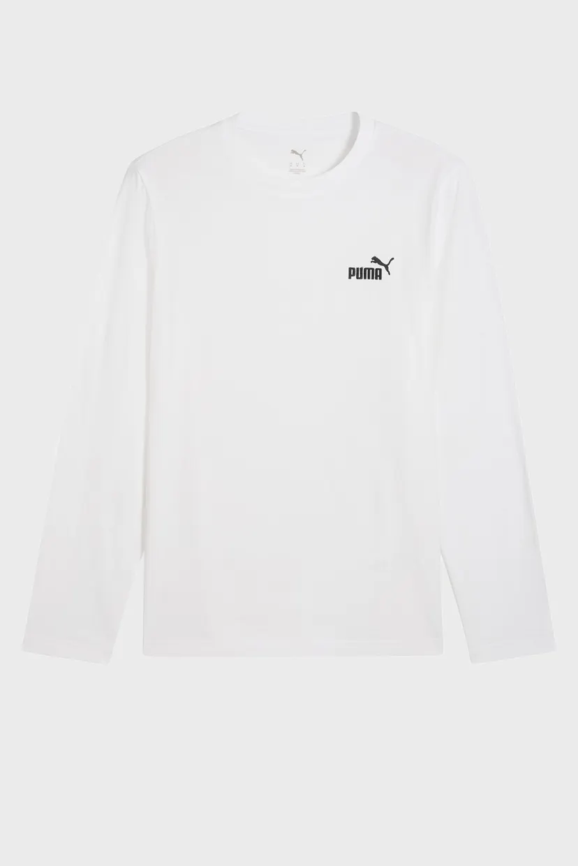 Чоловічий білий лонгслів Essentials No. 1 Logo Long Sleeve Tee Men 4