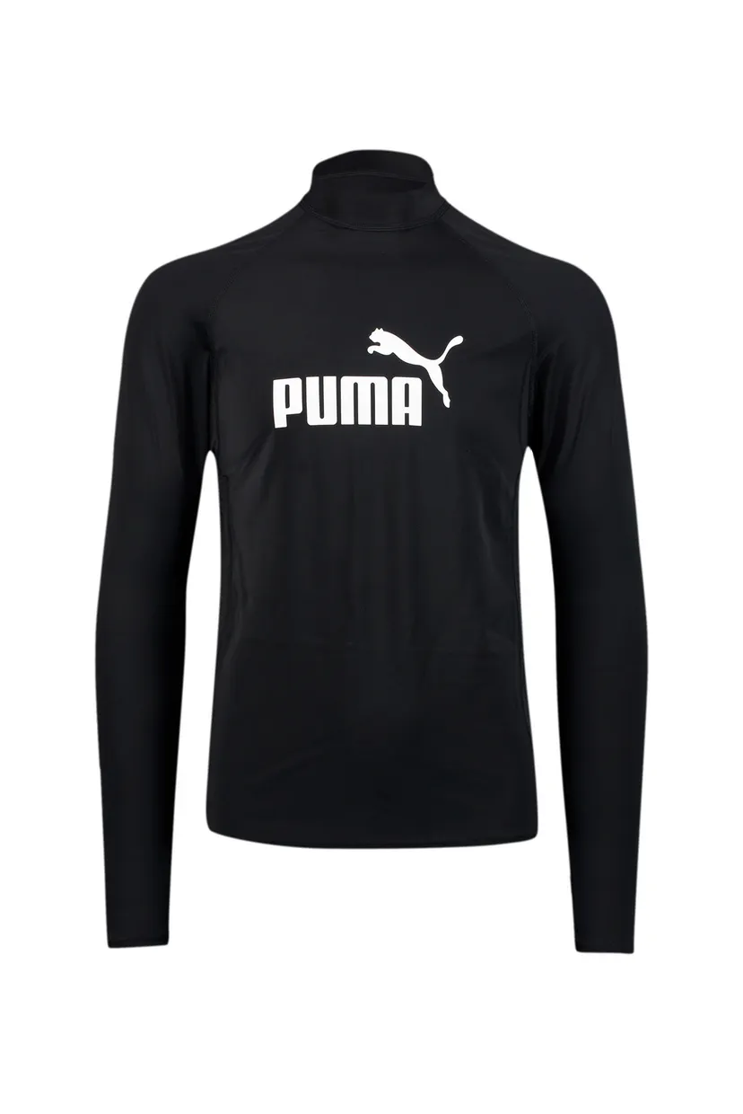 Мужской черный лонгслив PUMA Swim Men Long Sleeve Rash Guard 5