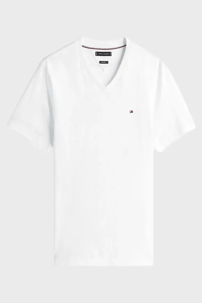 Мужская белая футболка ESSENTIAL V-NECK 5