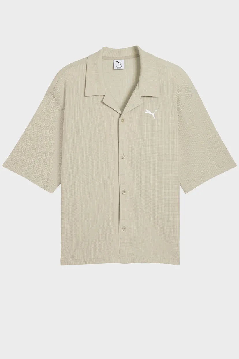 Мужская бежевая рубашка Wardrobe Essentials Boxy Shirt Men 4