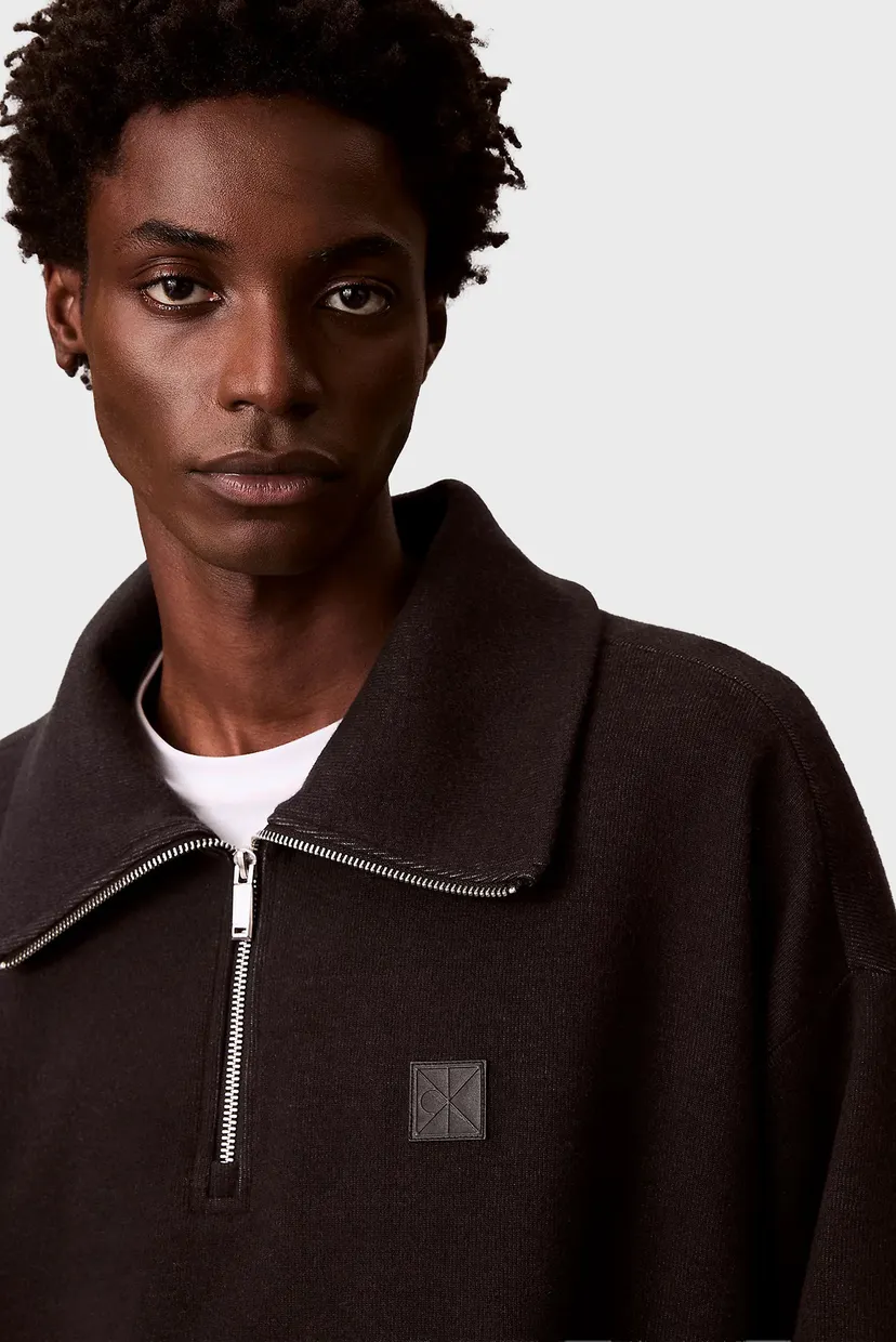Чоловіча чорна кофта BRUSHED ZIP 4