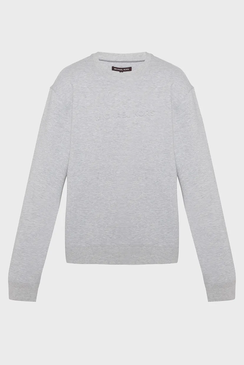 Чоловічий сірий світшот EMBOSSED LOGO CREW 4