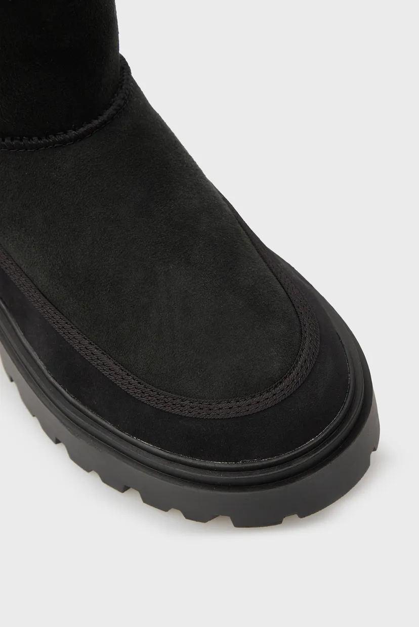 Женские черные замшевые угги SHEARLING 4