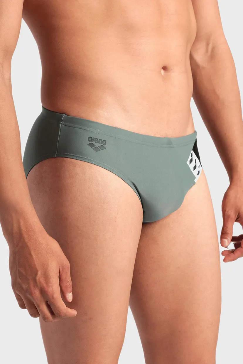 Мужские оливковые плавки STRIPE SWIM BRIEFS 4