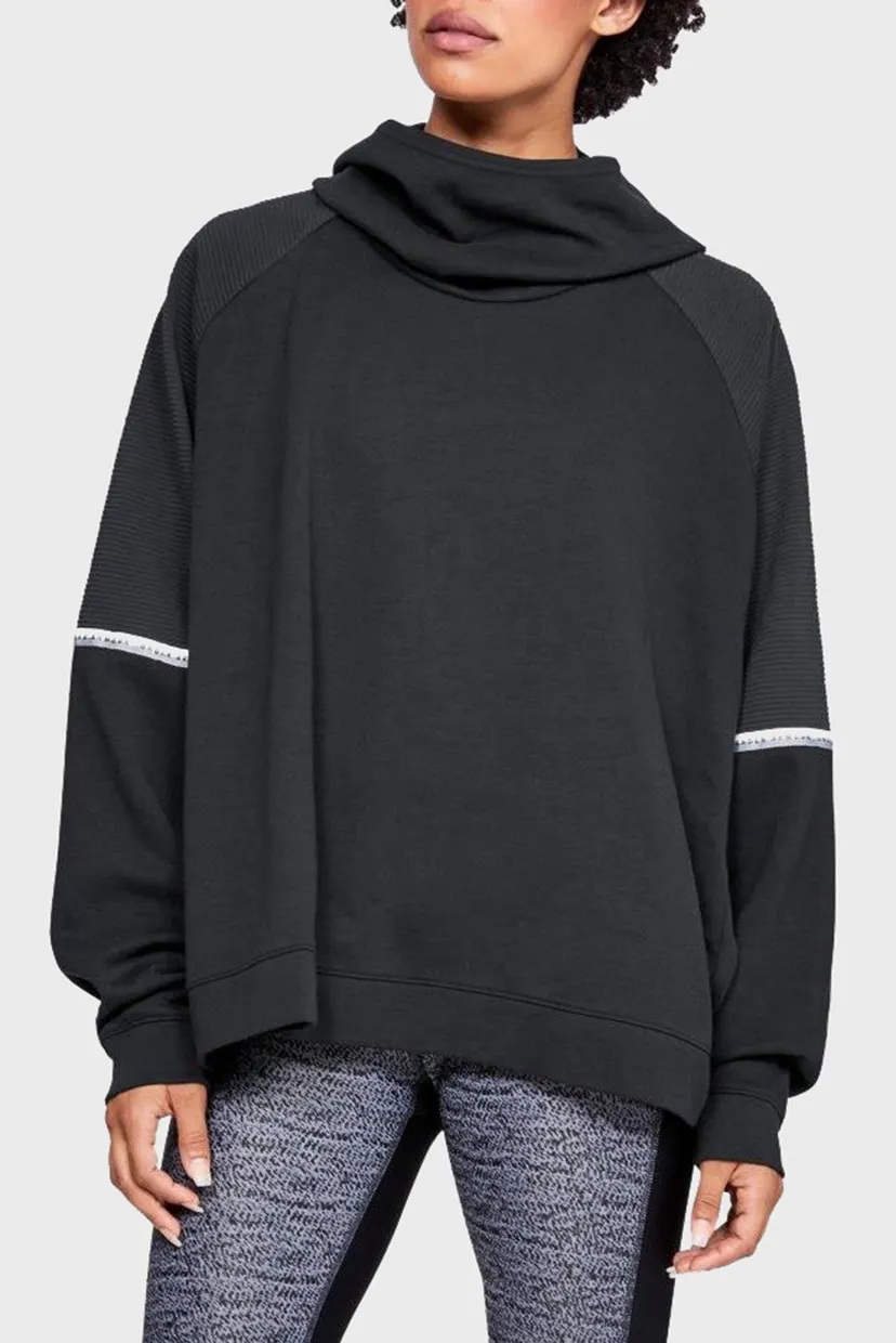 Жіноче чорне худі UNSTOPPABLE DOUBLE KNIT OS HOODIE Under Armour