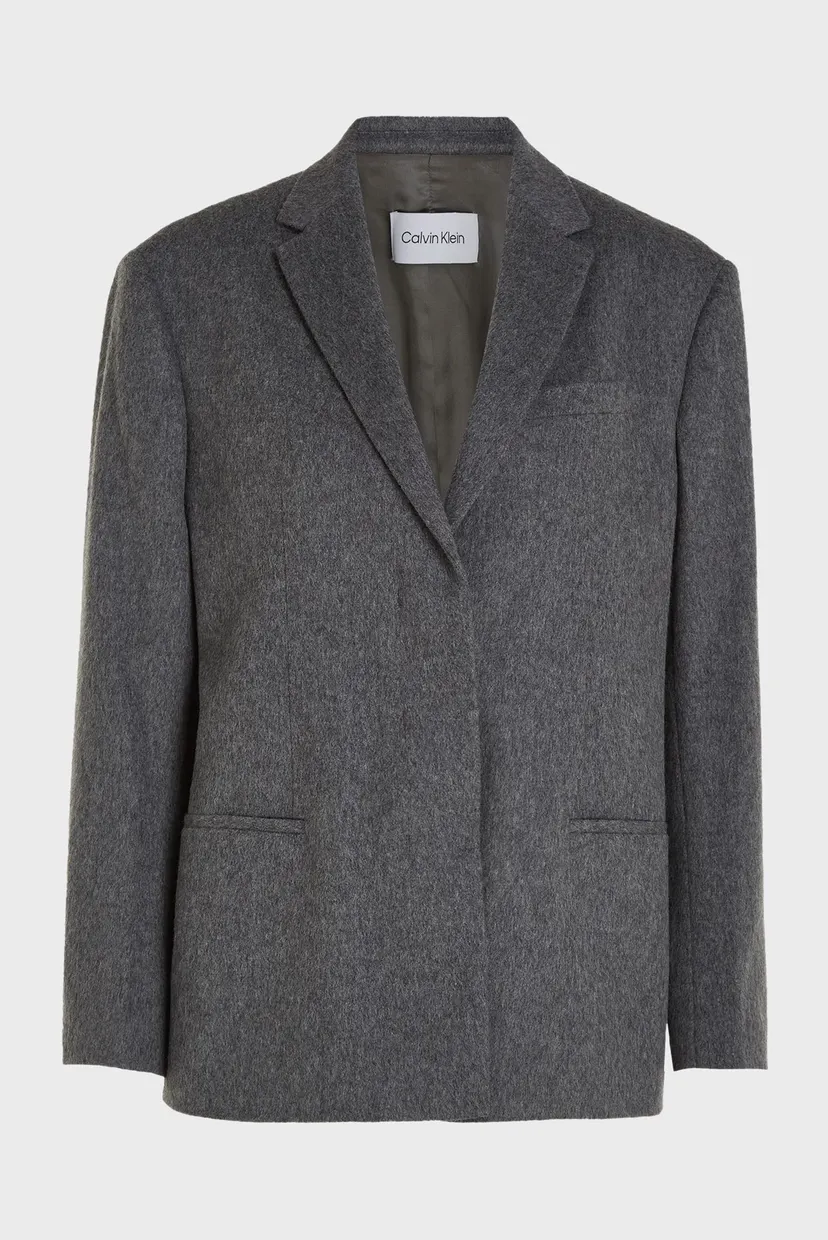 Жіночий темно-сірий вовняний жакет FLANNEL WOOL TAILORED BLAZER 7