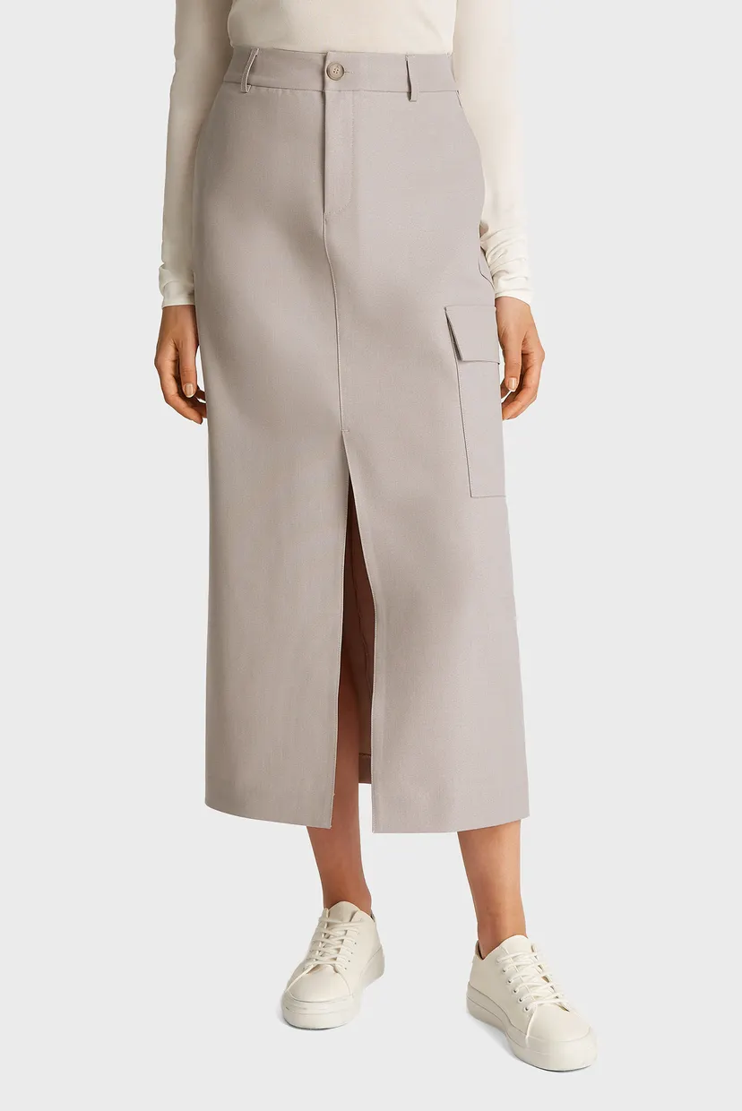 Женская бежевая юбка CASUAL TAILORING SKIRT 4