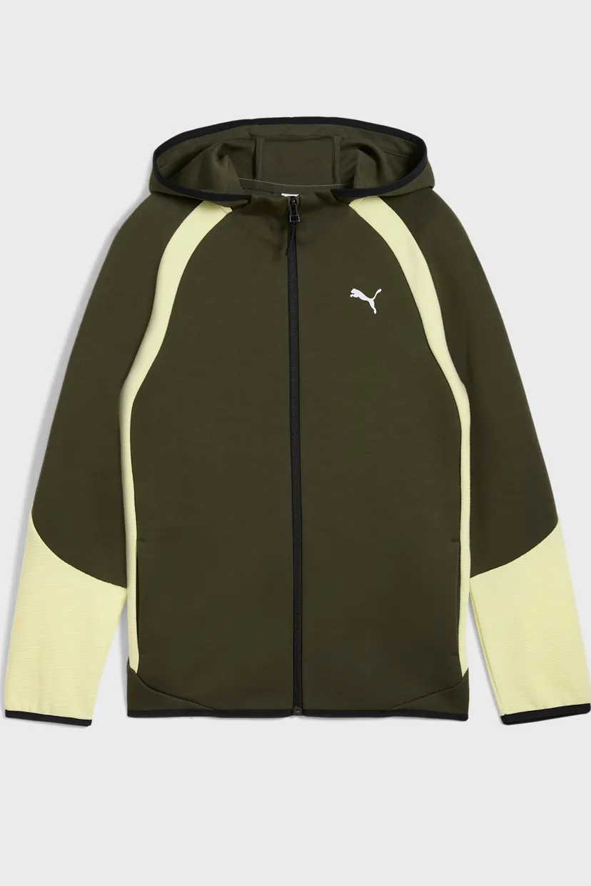 Детское зеленое худи Evostripe Full-Zip Hoodie Youth 4