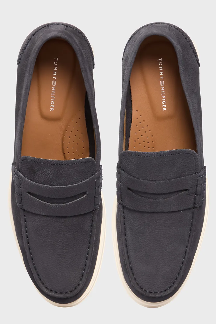 Чоловічі темно-сині нубукові лофери TOMMY HILFIGER NUBUCK P LOAFER 4