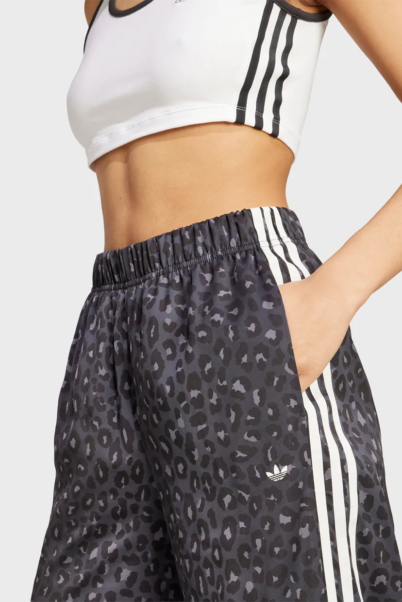 Жіночі темно-сірі спортивні штани з візерунком adidas Originals Wide Leg Satin 4
