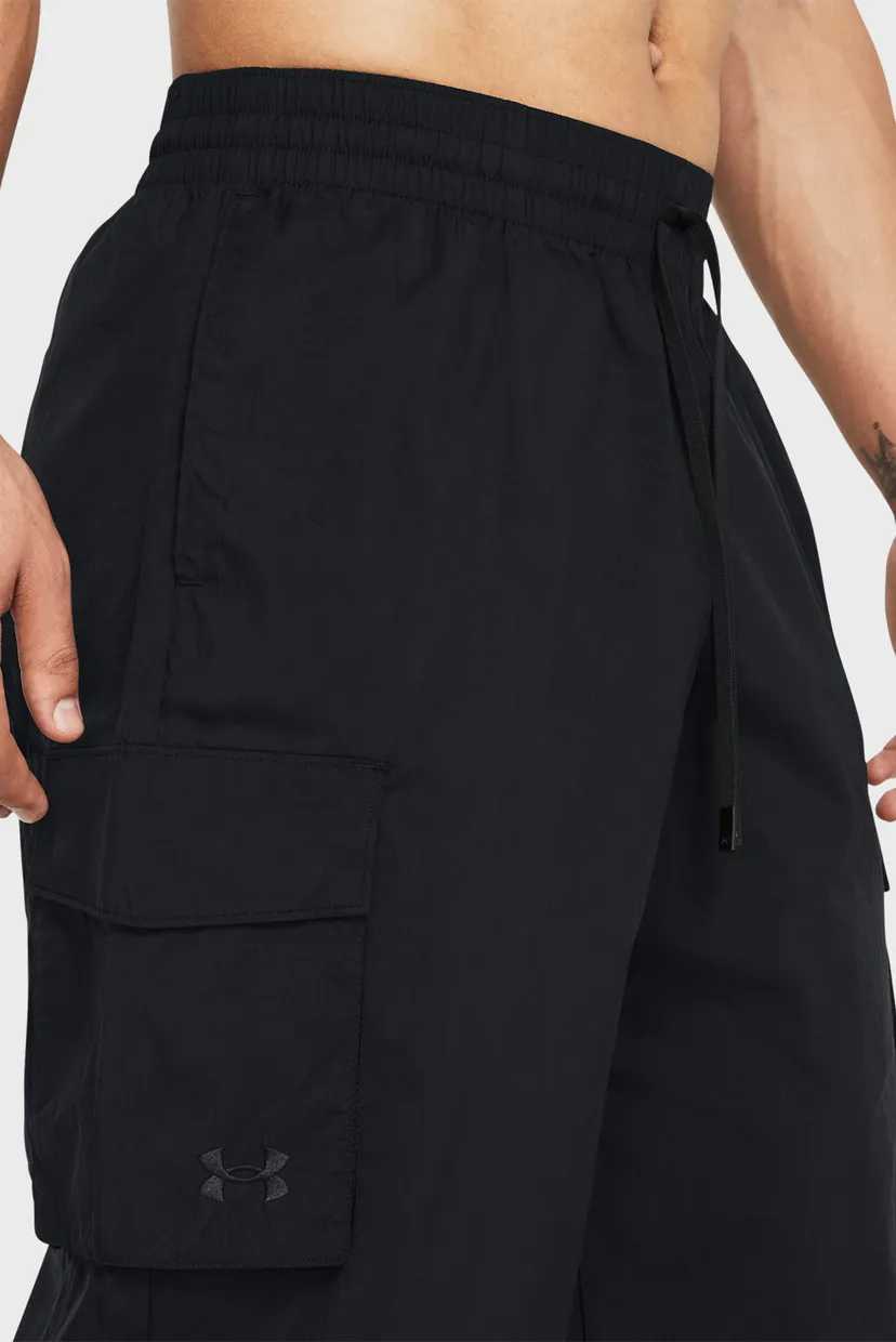 Мужские черные карго UA Crinkle Woven Pant 4