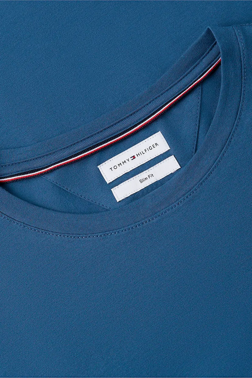 Мужской синий лонгслив STRETCH SLIM 5