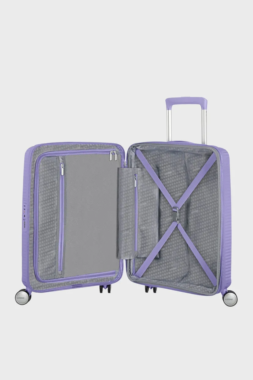 Бузкова валіза 55 см SOUNDBOX PURPLE 6