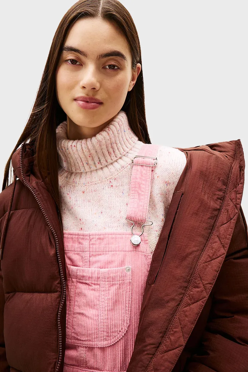 Жіноча коричнева куртка HOODED PUFFER 4