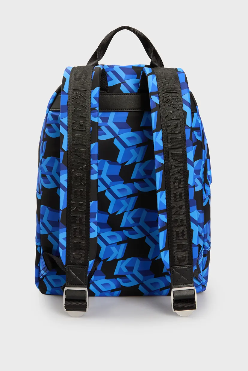 Чоловічий синій рюкзак з візерунком urban nylon backpack 4