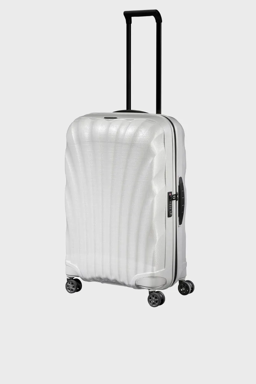 Біла валіза 69 см C-LITE WHITE 6