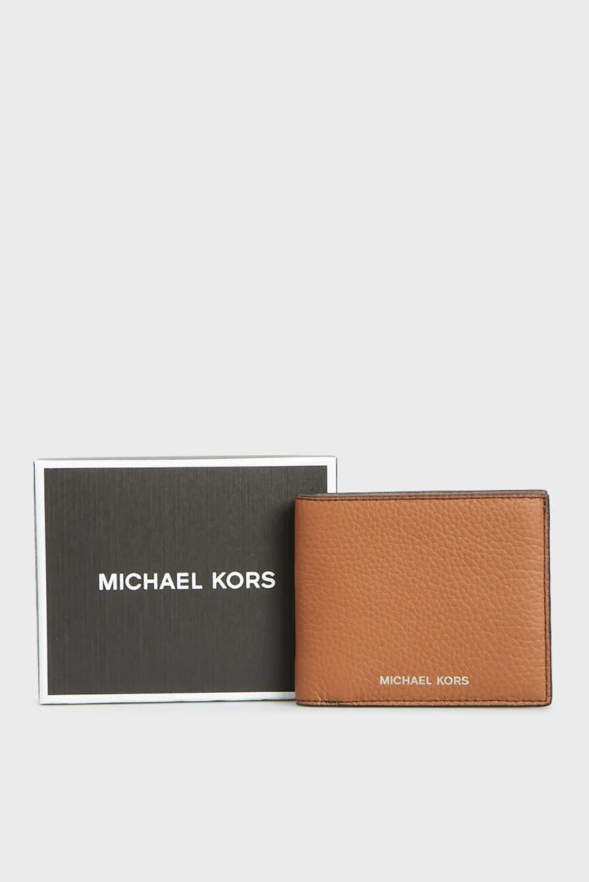 Мужской рыжий кожаный кошелек HUDSON BILLFOLD 5
