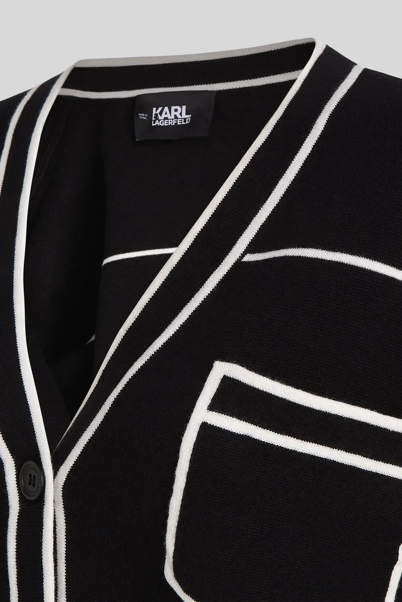 Жіночий чорний кардиган SHORT LOGO CARDIGAN 5