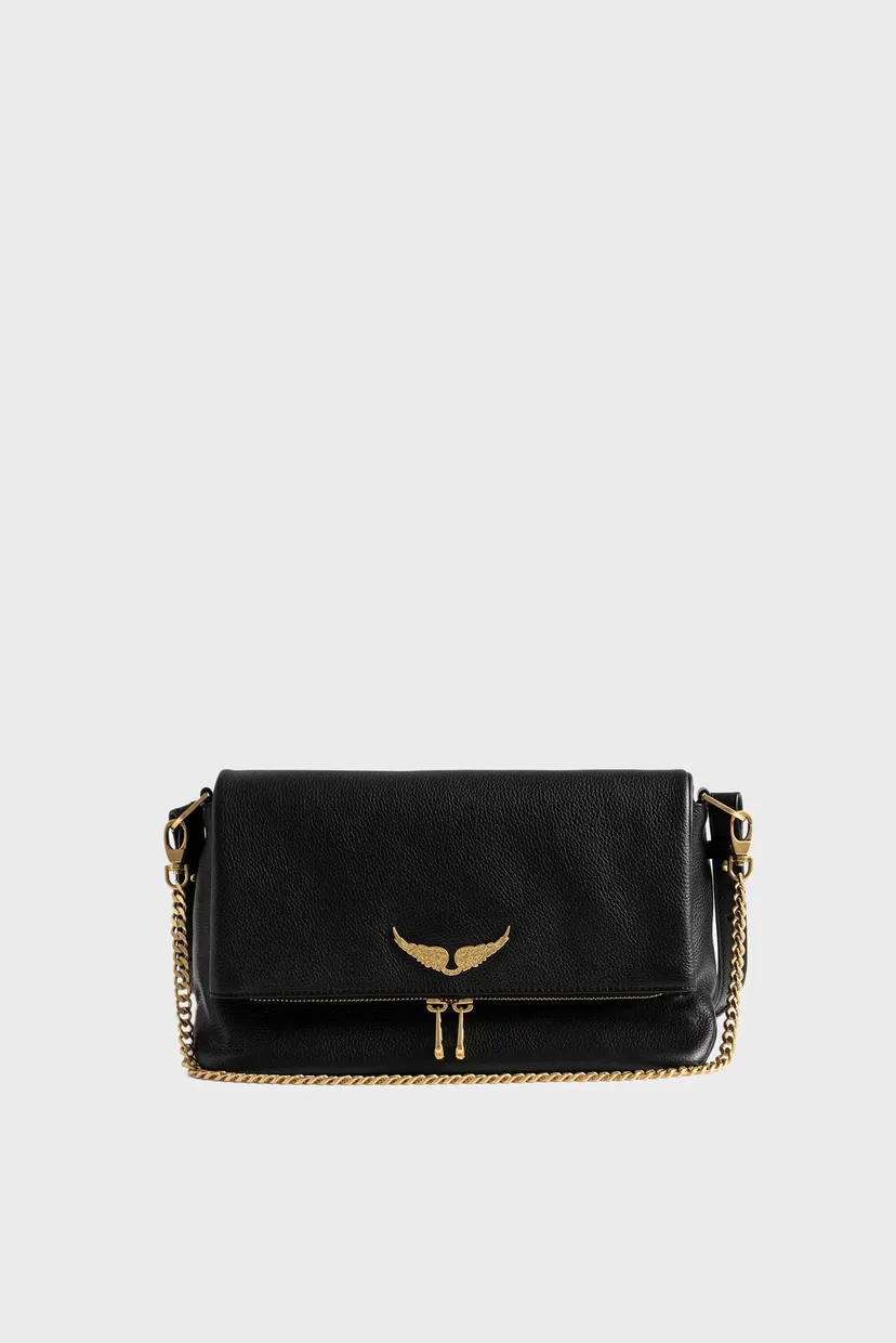 Жіноча чорна шкіряна сумка Rocky II ZADIG&VOLTAIRE LWBA04125_BLACK