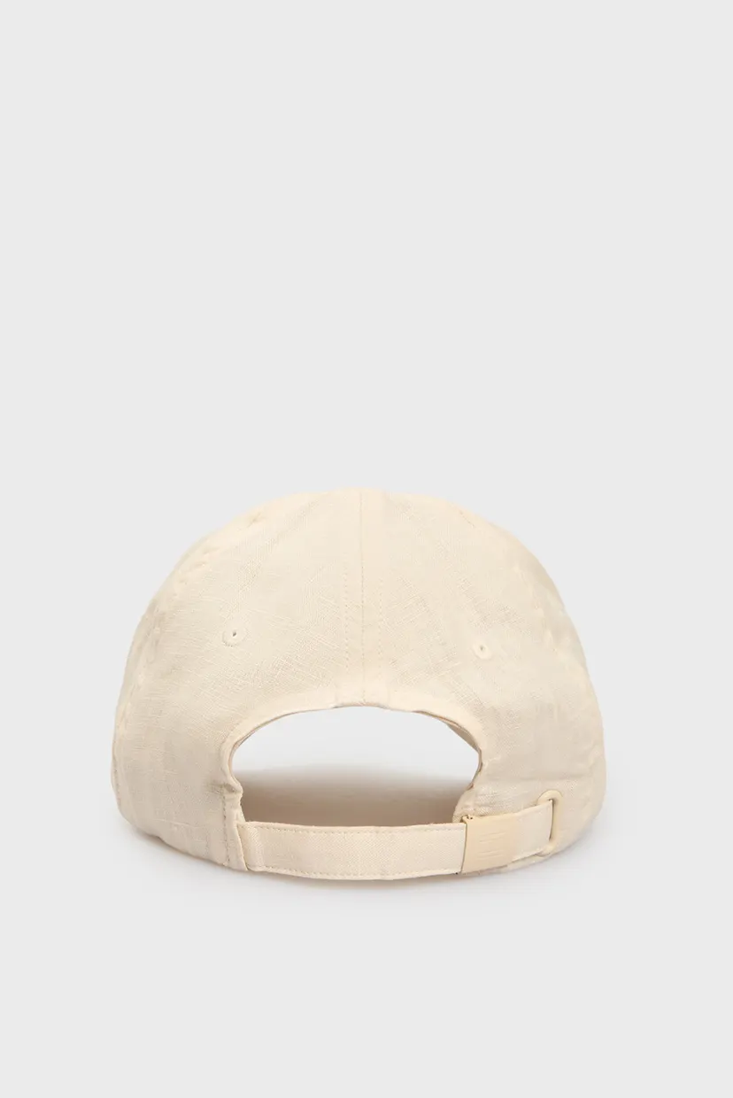 Женская белая льняная кепка ESSENTIAL FLAG LINEN CAP 3