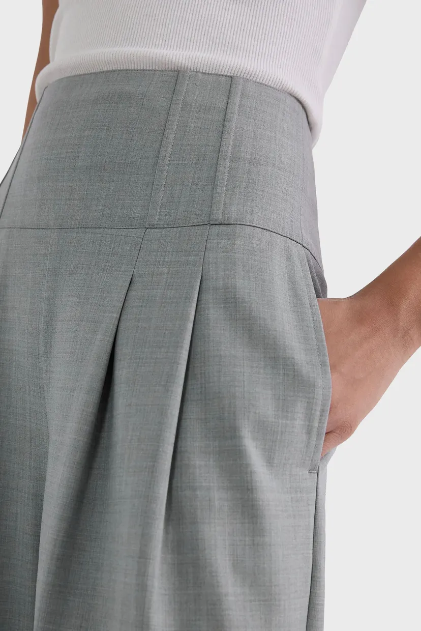 Жіночі сірі вовняні брюки fashion tailored 4