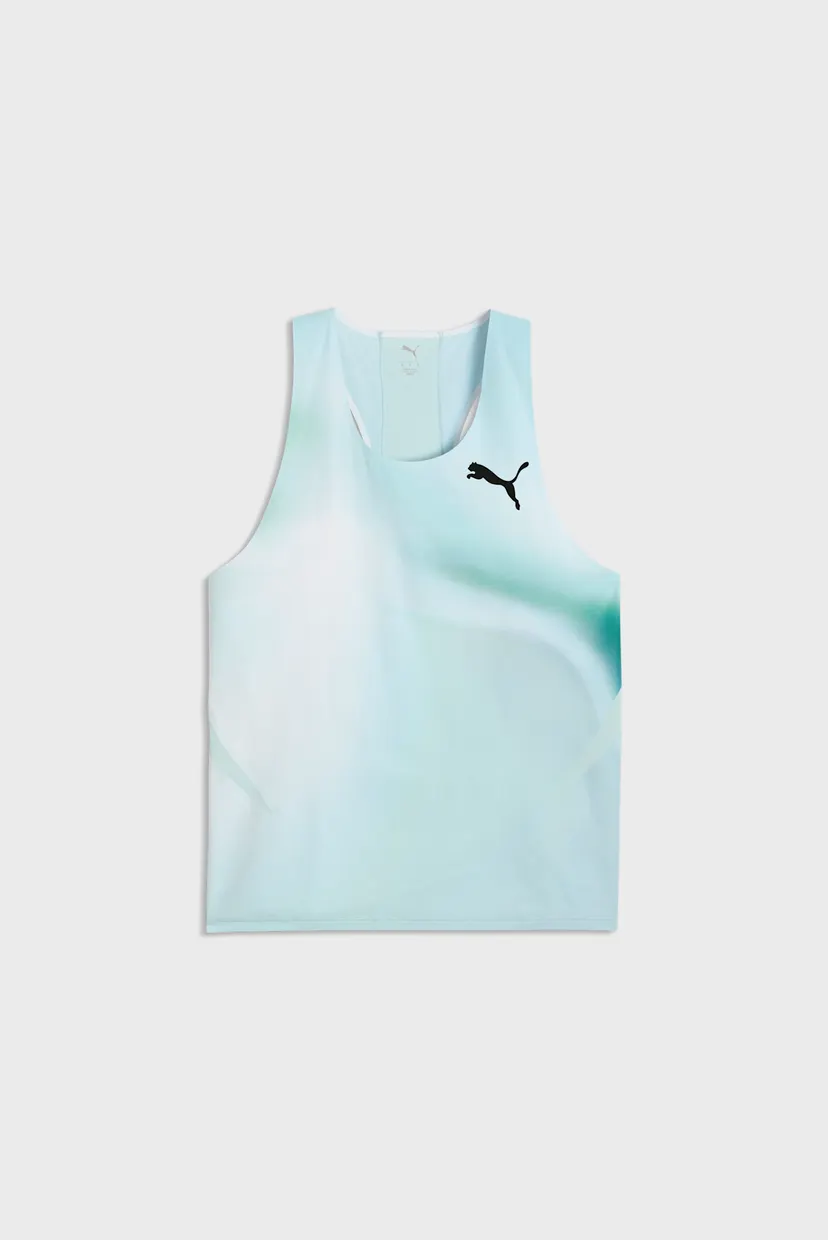 Чоловіча бірюзова майка Lightspeed ULTRAWEAVE Graphic Running Singlet Men 4