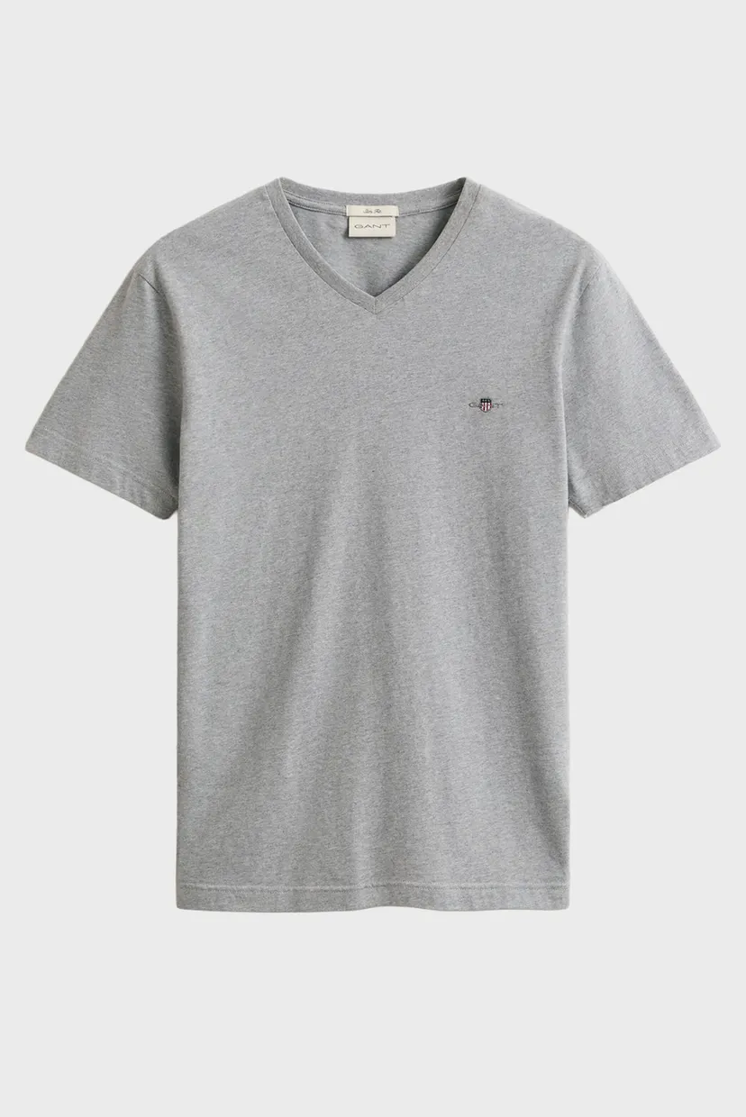 Мужская серая футболка SLIM SHIELD V-NECK 6
