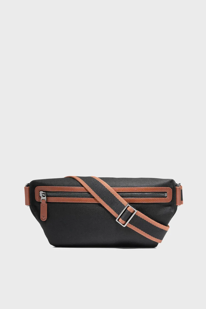Мужская черная поясная сумка Judson Brushed Twill Crossbody Bag 3