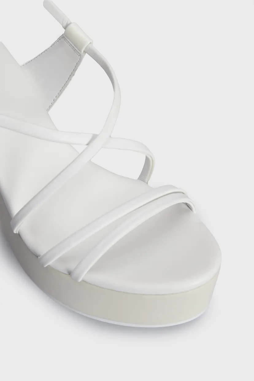Жіночі білі шкіряні босоніжки WEDGE SANDAL 70 LTH 4