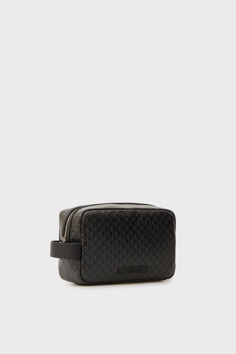Мужской черный несессер с узором DOPP KIT 3