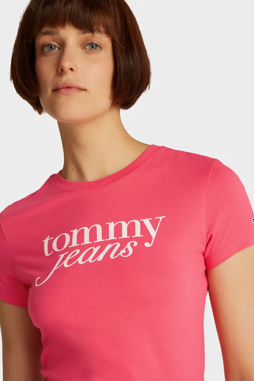 Женская розовая футболка TJW SLIM ESSENTIAL LOGO 4