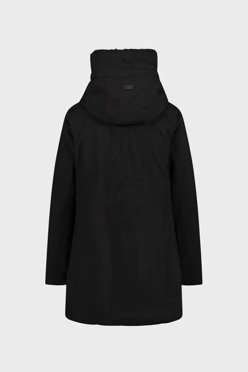 Жіноча чорна парка FIX HOOD TWILL 5