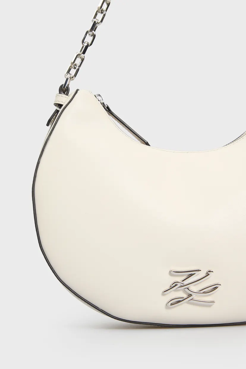 Женская белая кожаная сумка UTOGRAPH MOON SHOULDER BAG 6