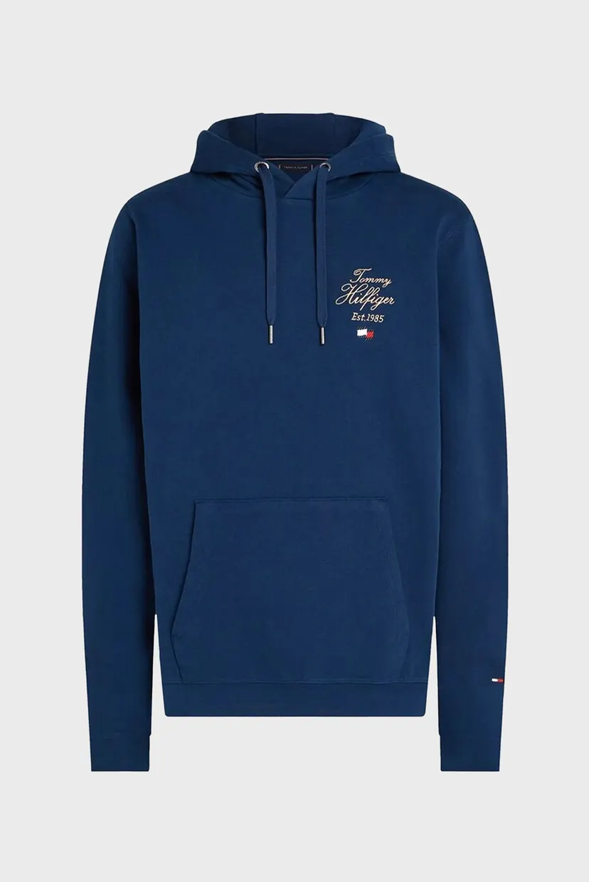 Мужское синее худи SCRIPT HILFIGER STACK HOODY 5