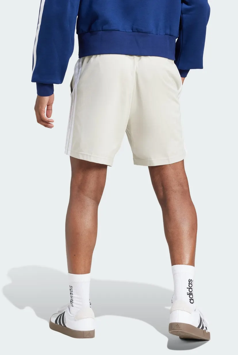 Мужские белые шорты Essentials 3-Stripes Single Jersey 7-Inch 3