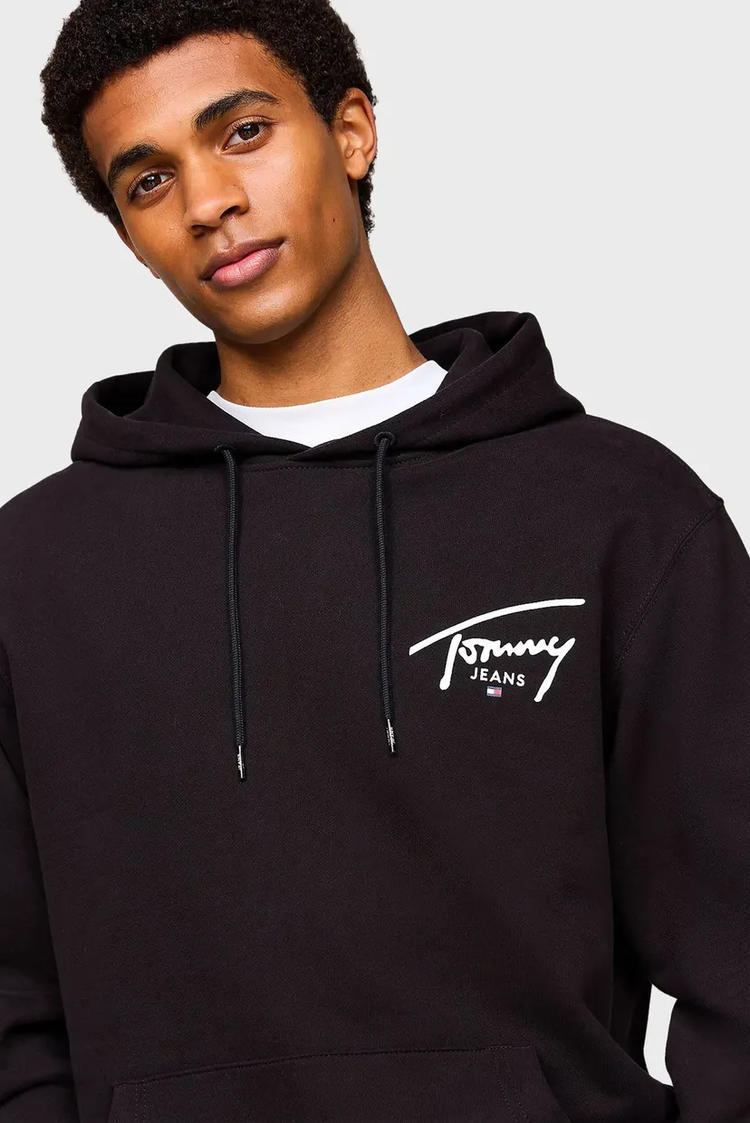 Чоловіче чорне худі TJM REG ENTRY GRAPHIC HOODIE EXT 4
