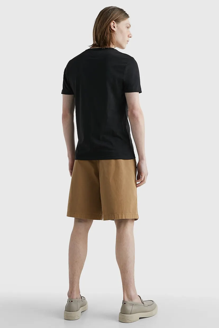 Мужская черная футболка CORE TOMMY LOGO TEE 3