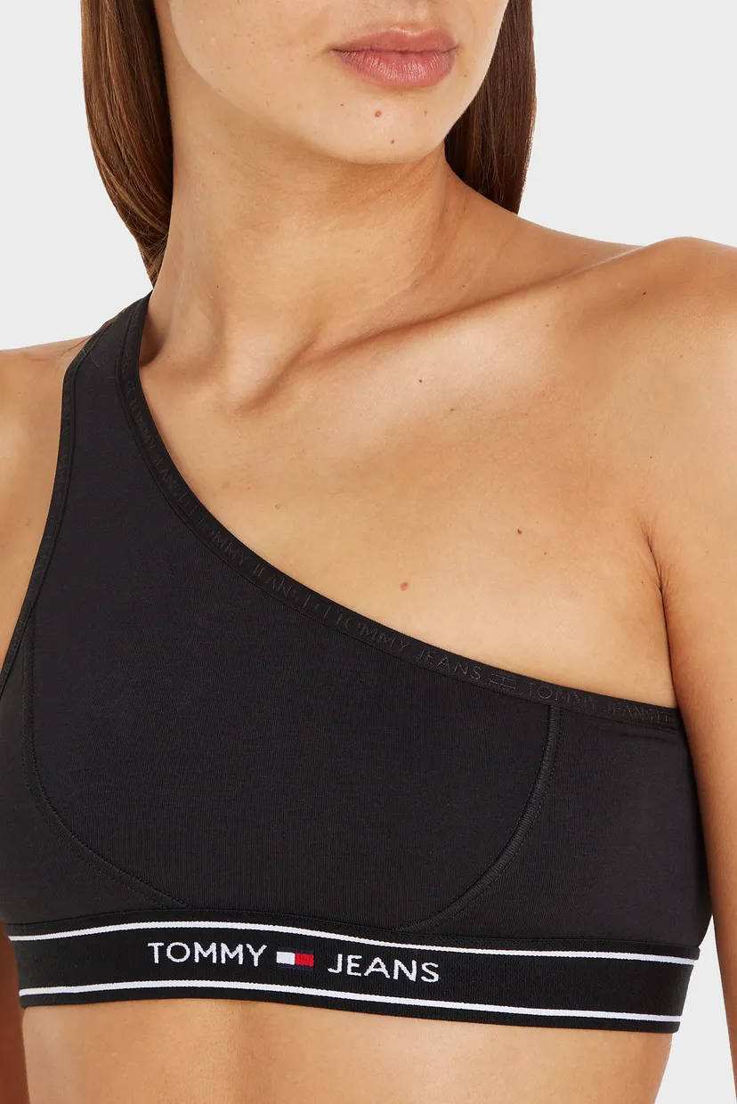 Женский черный топ ASYMETRIC BRALETTE 3