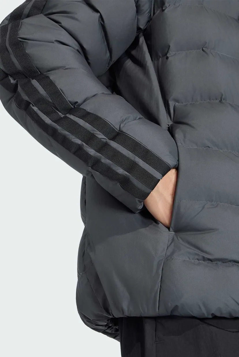 Мужская темно-серая куртка Essentials CLIMAWARM 3-Stripes Synthetic Down 5