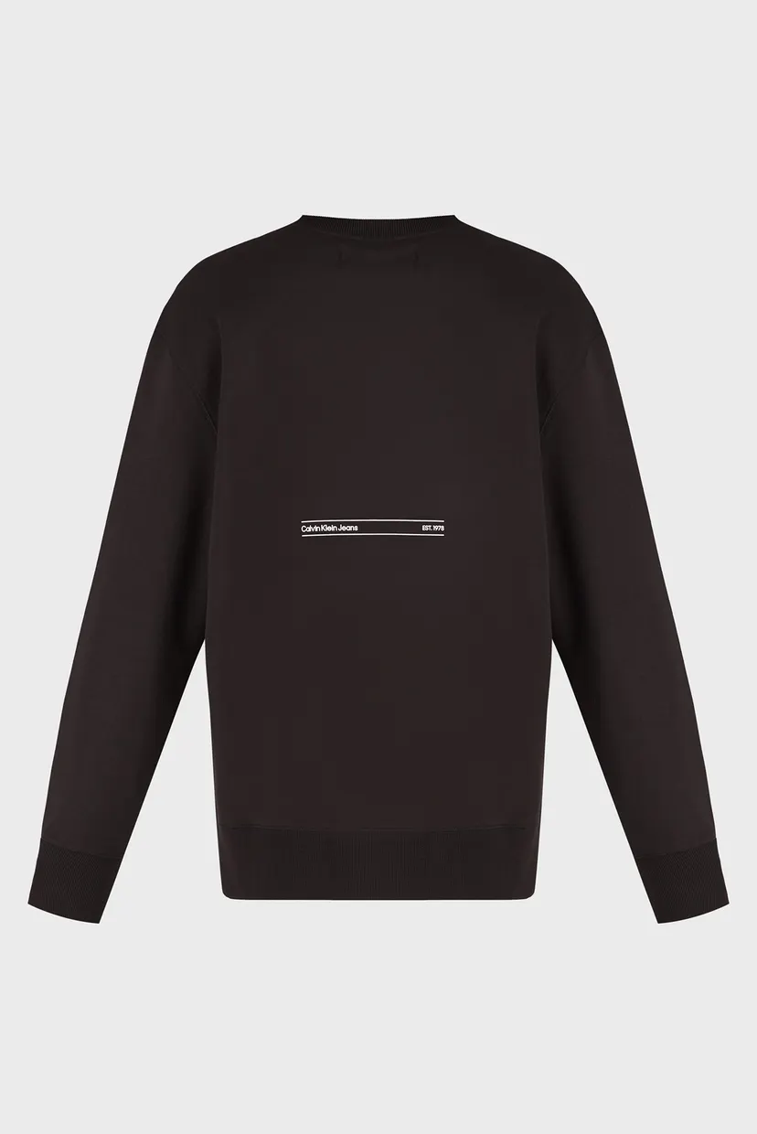 Мужской черный свитшот EMBOSSED EUPHORIC FLORAL CREW 7