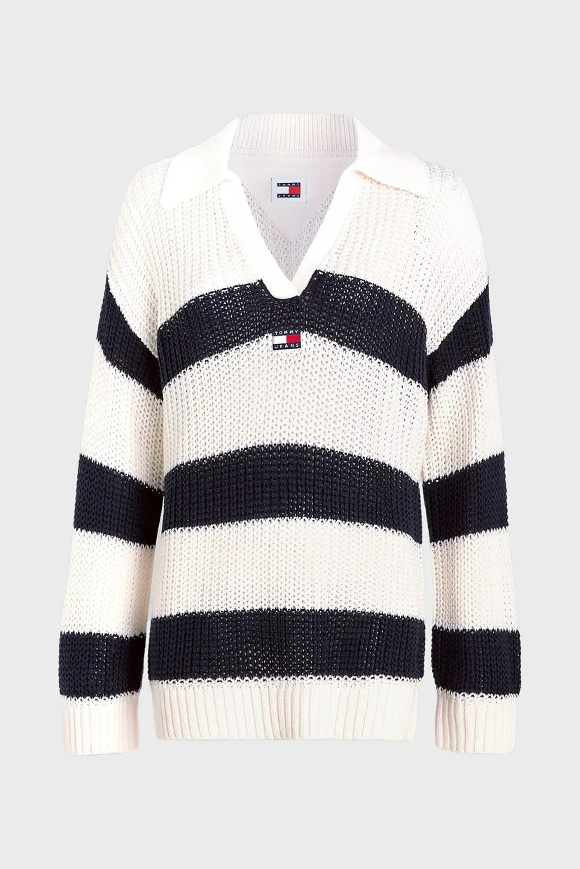 Жіночий пуловер у смужку TJW STRIPE RUGBY BADGE SWEATER 5