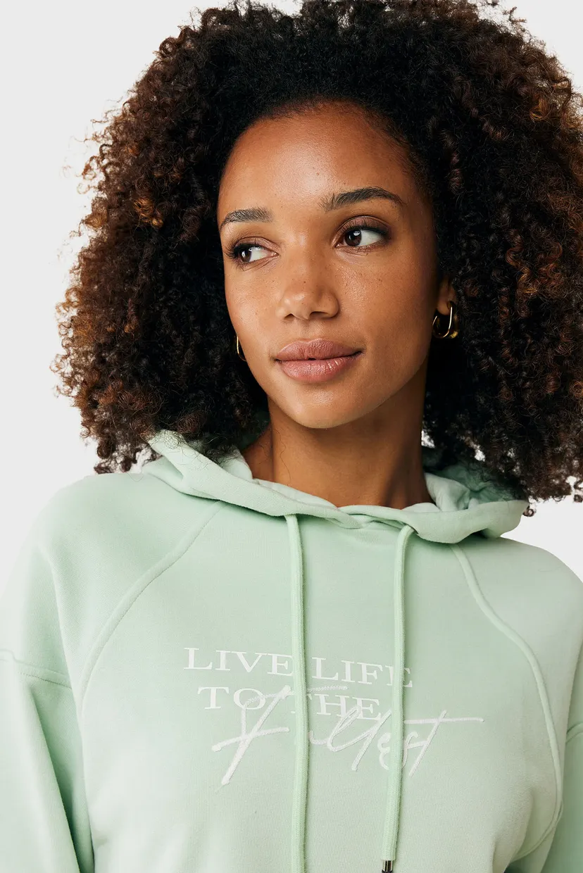 Женское мятное худи Relaxed fit hoodie 4
