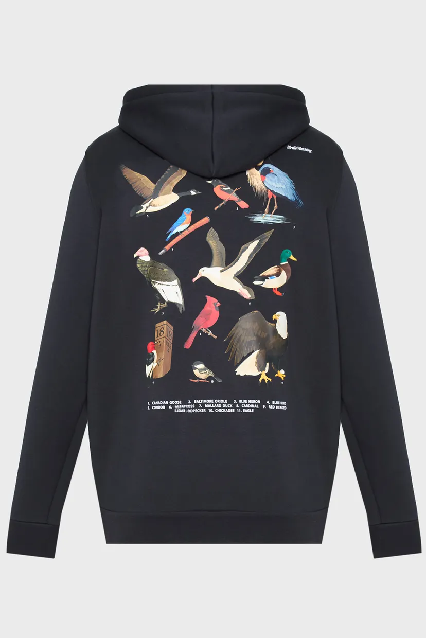 Мужское черное худи UA Birdie Watching Hoodie 5