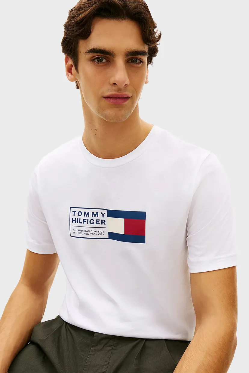 Чоловіча біла футболка BRAND LOVE TEXT BOX 4