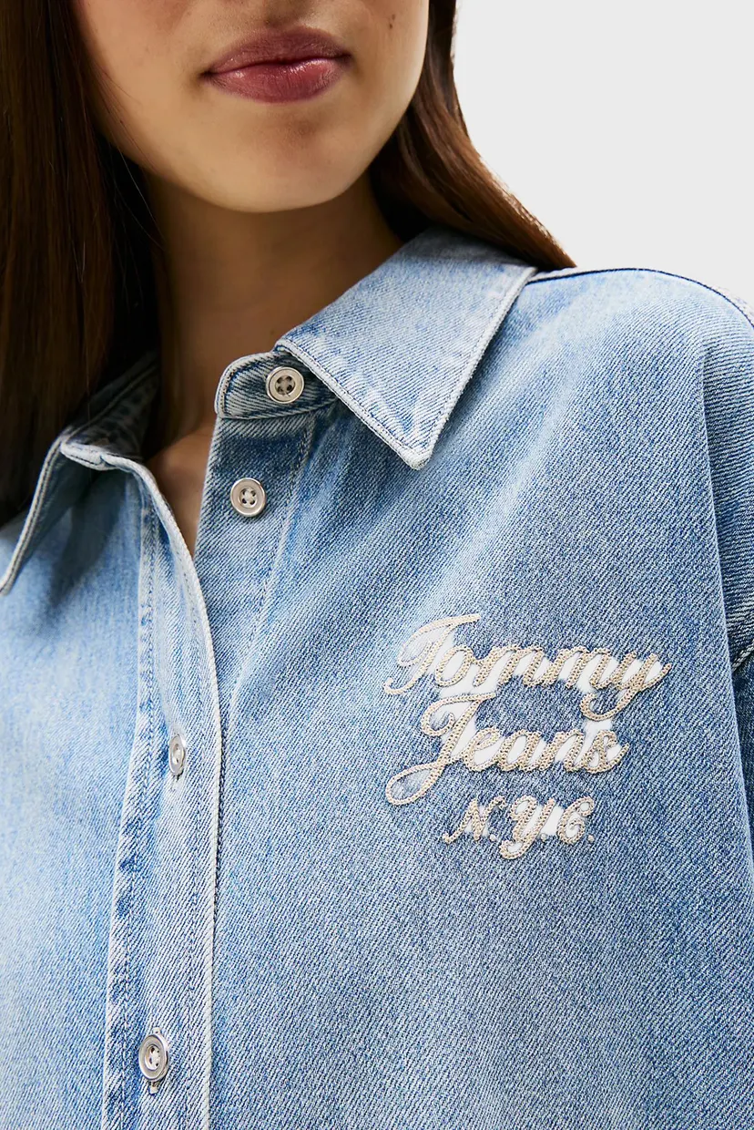 Женское голубое джинсовое платье DENIM 4