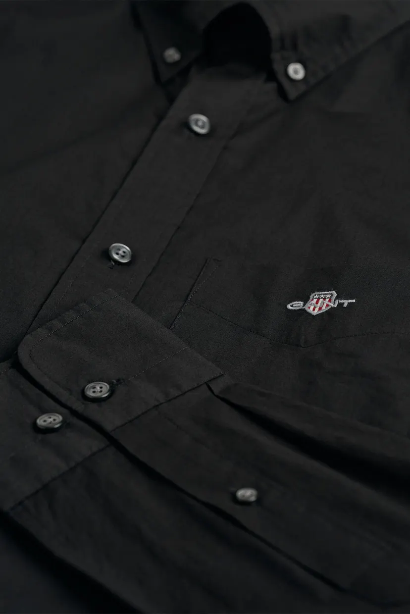 Мужская черная рубашка REG POPLIN 6